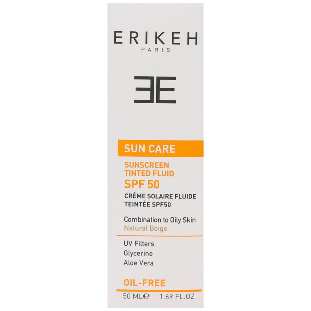 17582-00 فلوئید ضد آفتاب فاقد چربی بژ طبیعی اس پی اف 50 مخصوص پوست مختلط و چرب 50 میل ـ اریکه - Image 1