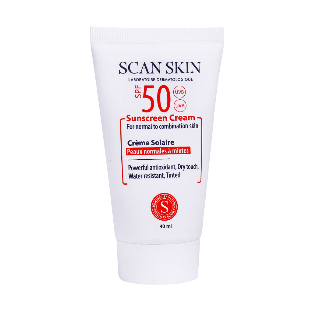 کرم ضد آفتاب-2 SPF50 پوست نرمال تا مختل کرم ضد آفتاب پوست اس پی اف 50 رنگی مناسب پوسه های نرمال تا مختلط 40 میل اسکن اسکین - Image 1