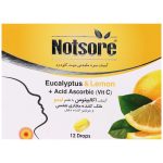 ناتسور قرص مکیدنی با طعم لیمو 12 عددی ویتافارمد سپاکو دارو اکالیپتوس نعنا ویتامین ث