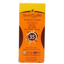 كرم ضد آفتاب فاقد چربی رنگی (پژ متوسط) اس پس اف 35 مناسب پوستهای چرب و دارای آکنه 50میل سان سيف