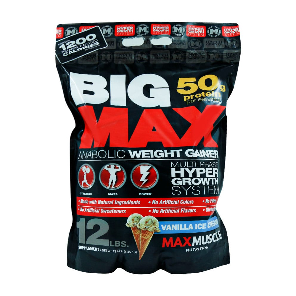 47395-00 پودر بیگ مکس با طعم بستنی وانیلی 5450 گرم ـ مکس ماسل - Image 1