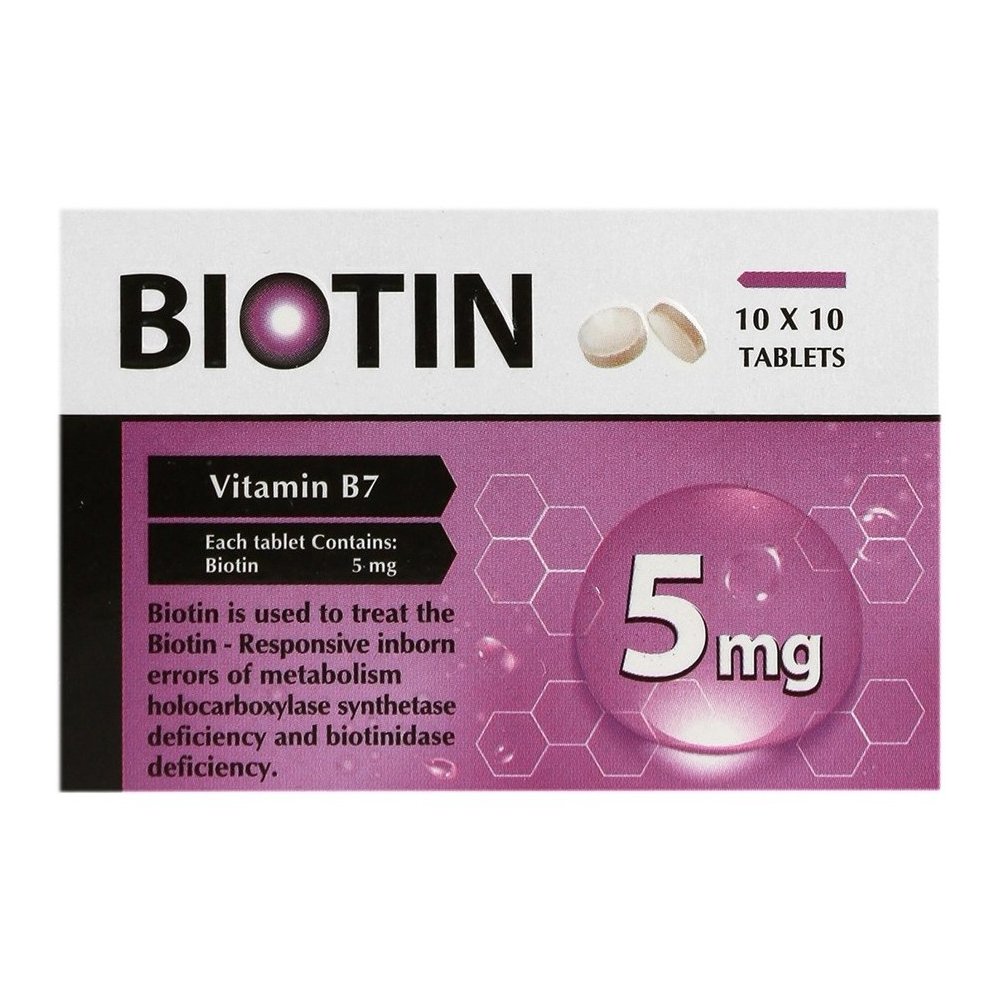 48838-00 بیوتین قرص 5 میلی گرم 100 عددی ـ وانا دارو گستر - Image 1