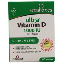 اولترا ویتامین دی 3 قرص 1000 واحد 90 عددی ویتابیوتیکس