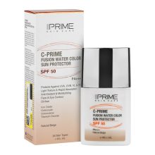 فلوئید ضد آفتاب spf50 حاوی ویتامین ث 40 میلی بژ طبیعی  ـ پرایم