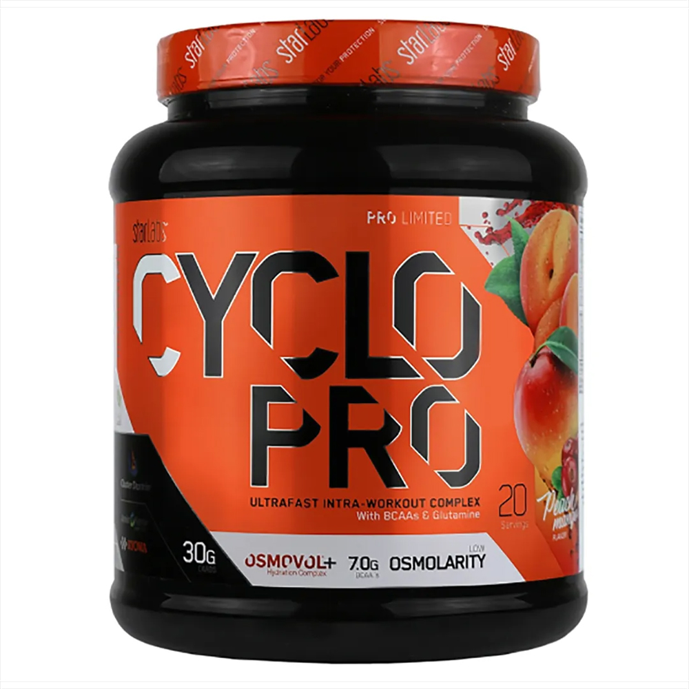 77350-00 پودر سایکلو پرو با طعم هلو و منگو 1000 گرم ـ استارلبز نوتریشن - Image 1